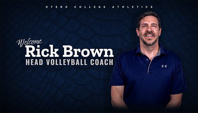 Image of Rick Brown with his name and title (Volleyball Coach) typed on the side.